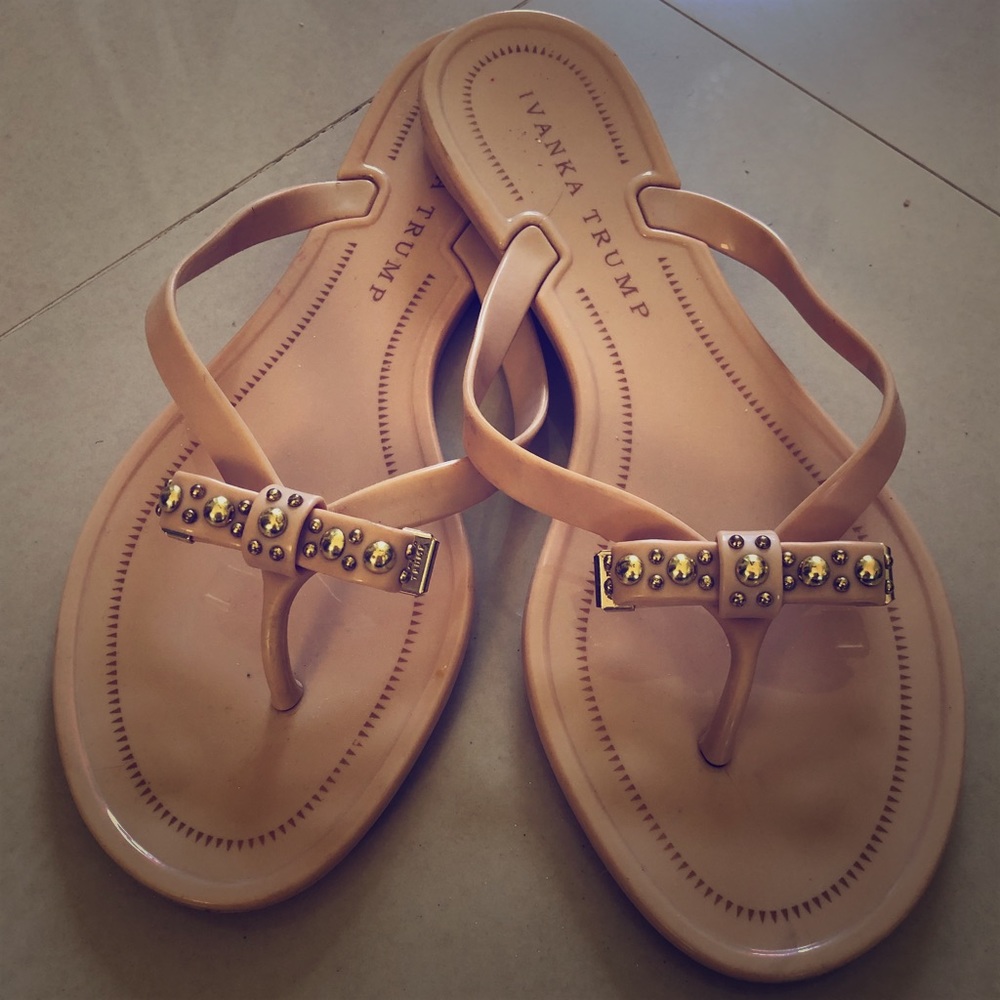 Super Cute Gold Studded Bow Sandals